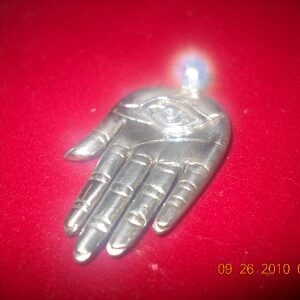 Sterling Silver Hamsa Hand Kabbalah Pendant