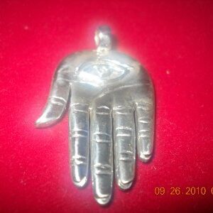 Sterling Silver Hamsa Hand Kabbalah Pendant