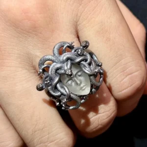 Greek Mythology Monster Venomous Snakes Medusa Ring Men woman Sexual Empowering