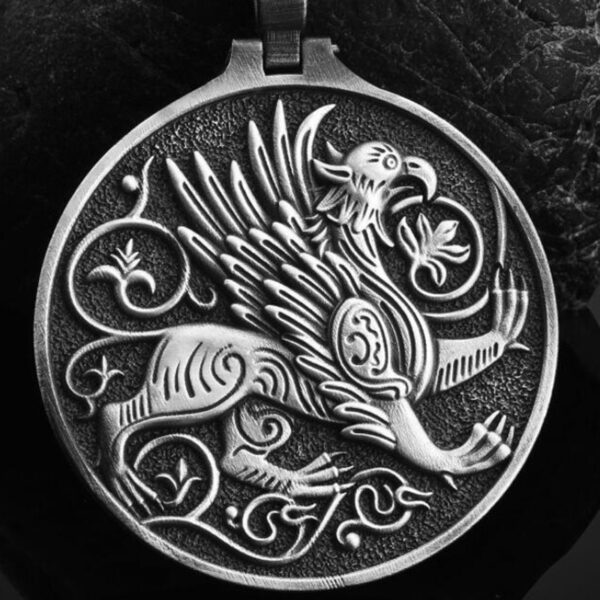 Vintage Greek Griffin Pendant Necklace - Image 2