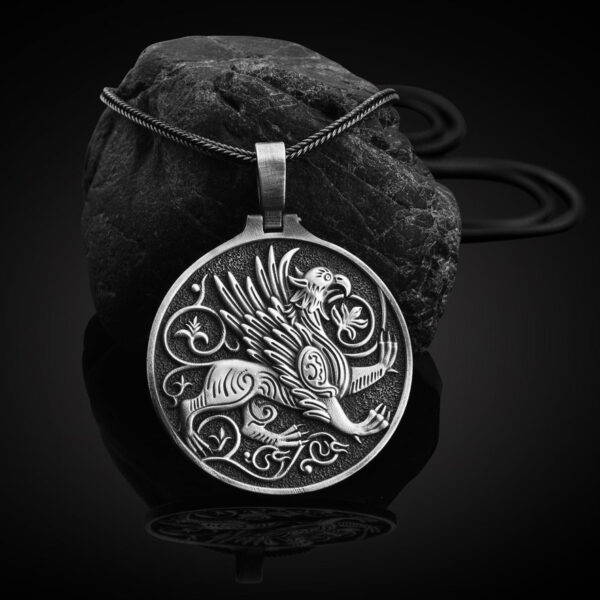 Vintage Greek Griffin Pendant Necklace