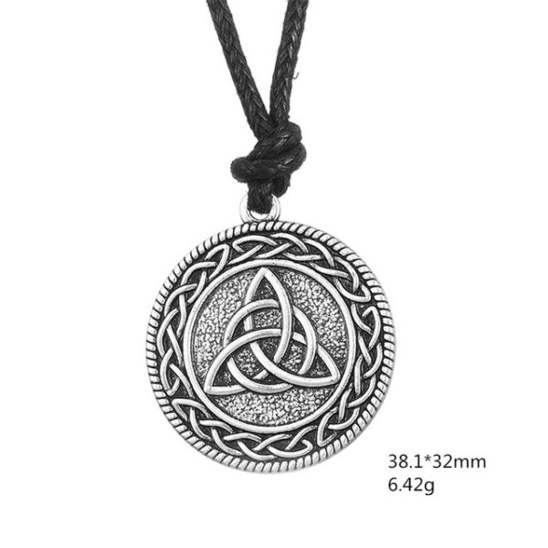Triquetra-Pendant-Necklace-Antique-Silver-Color-Irish-Celtics-Knot-Pattern-Necklace-Wicca-Amulet