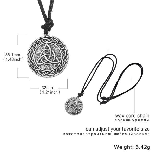 Silver triquetra pendant wiccan necklaces - Image 4