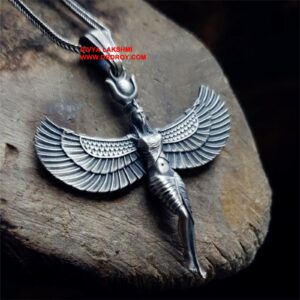 Sterling Silver Egyptian Winged Goddess Isis Pendant