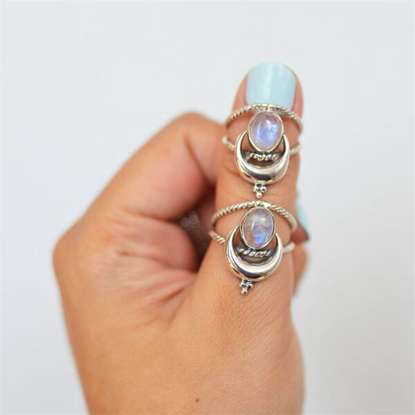 Athira Amulet Moon Chandra Yantra Talisman Ring - Image 4