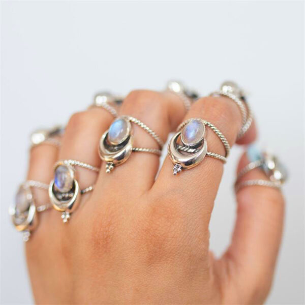 Athira Amulet Moon Chandra Yantra Talisman Ring - Image 6