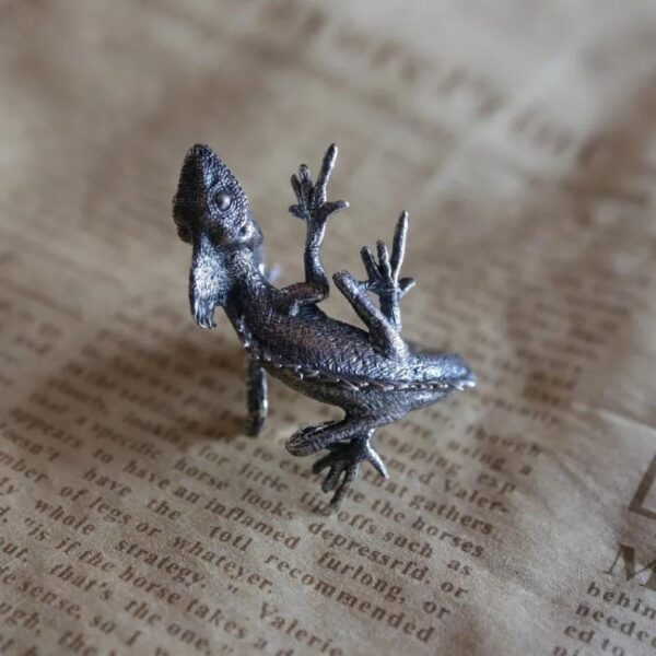 Lizard Silver Mens Ring Rock Rings Animal Rings - Image 4