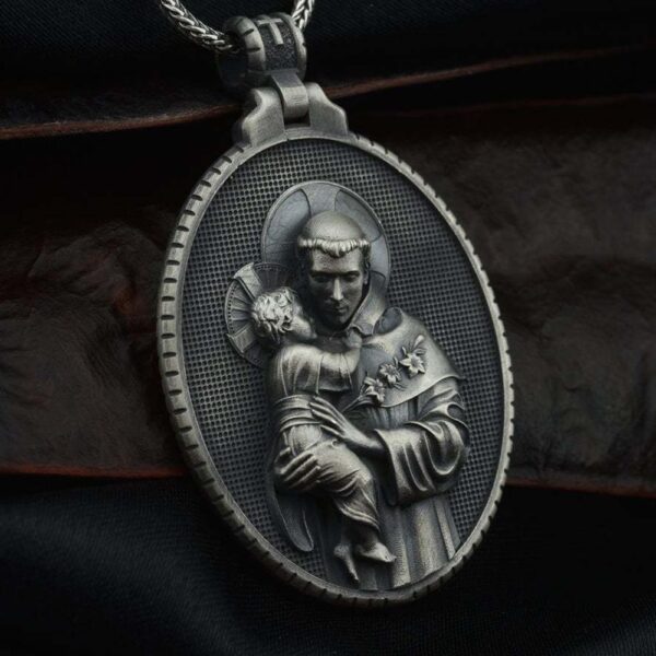 Saint Anthony Men's Pendant Necklace For Women Jewellery - Image 3
