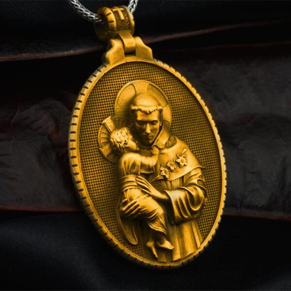 Saint Anthony Men's Pendant Necklace For Women Jewellery - Image 5