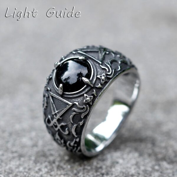 Vintage Lucifer Satan Punk Rock Personality Religion Jewelry Gift - Image 2