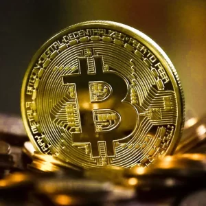 Gold Plated Bitcoin Collectible Coin Metal Commemorative Art Gift Antique Imitation Bit Crypto Currency