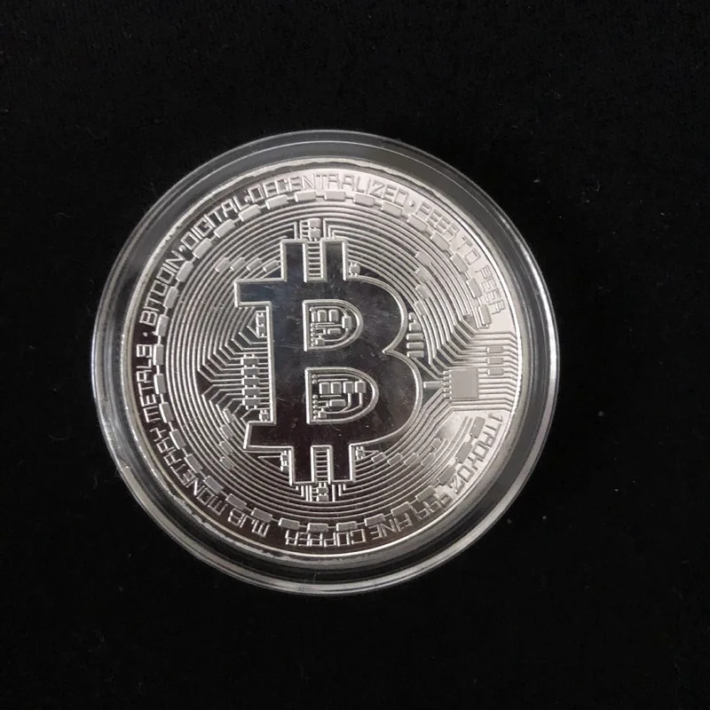 Gold Plated Bitcoin Collectible Coin Metal Commemorative Art Gift Antique Imitation Bit Crypto Currency - Image 4