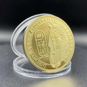 Pharaoh of Egypt Gold Coin 1931 Tutankhamen Pyramid Commemorative Medal Souvenir Gift