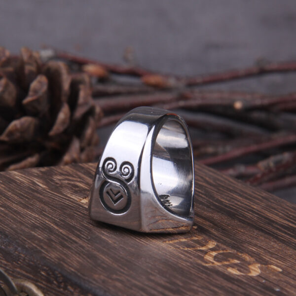 Loli Nordic Compass Ring for Men – Viking Vegvisir Ring for Protection, Guidance & Spiritual Awakening - Image 3
