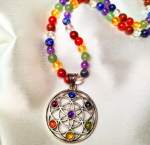 Seven chakra pendant