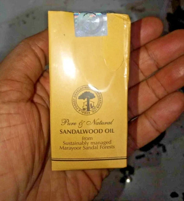Sandalwood Oil Original Pure Natural Marayoor Forest Real Chandan Oil 5ml