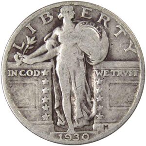 1930 Standing Liberty Quarter – G Good Grade – 90% Silver 25c US Type Coin | Historic Collectible