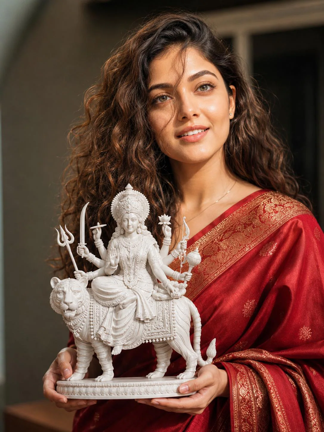Goddess Durga Statue for Spiritual Home Decor
