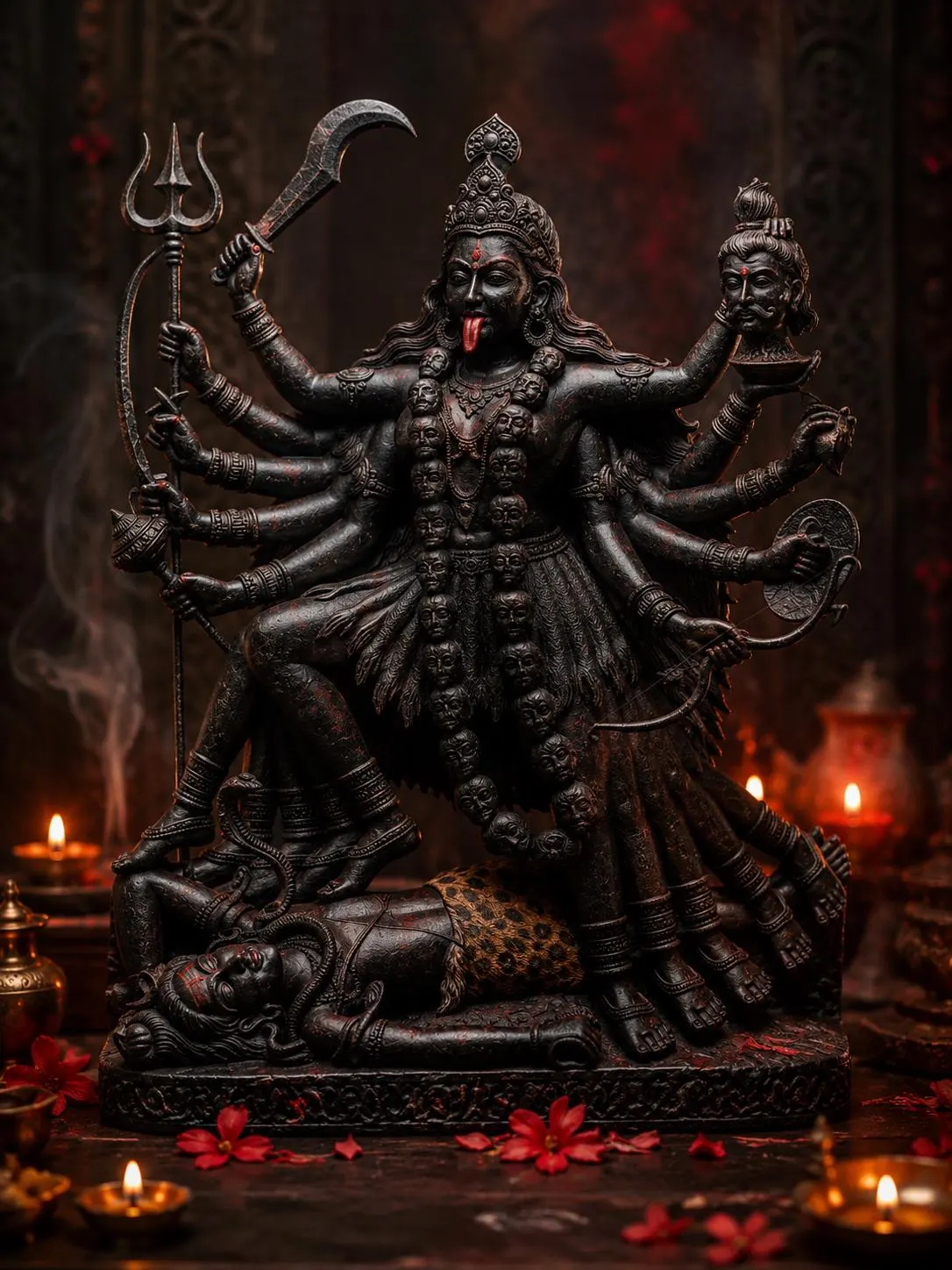 Black Resin Spiritual Decor Statue