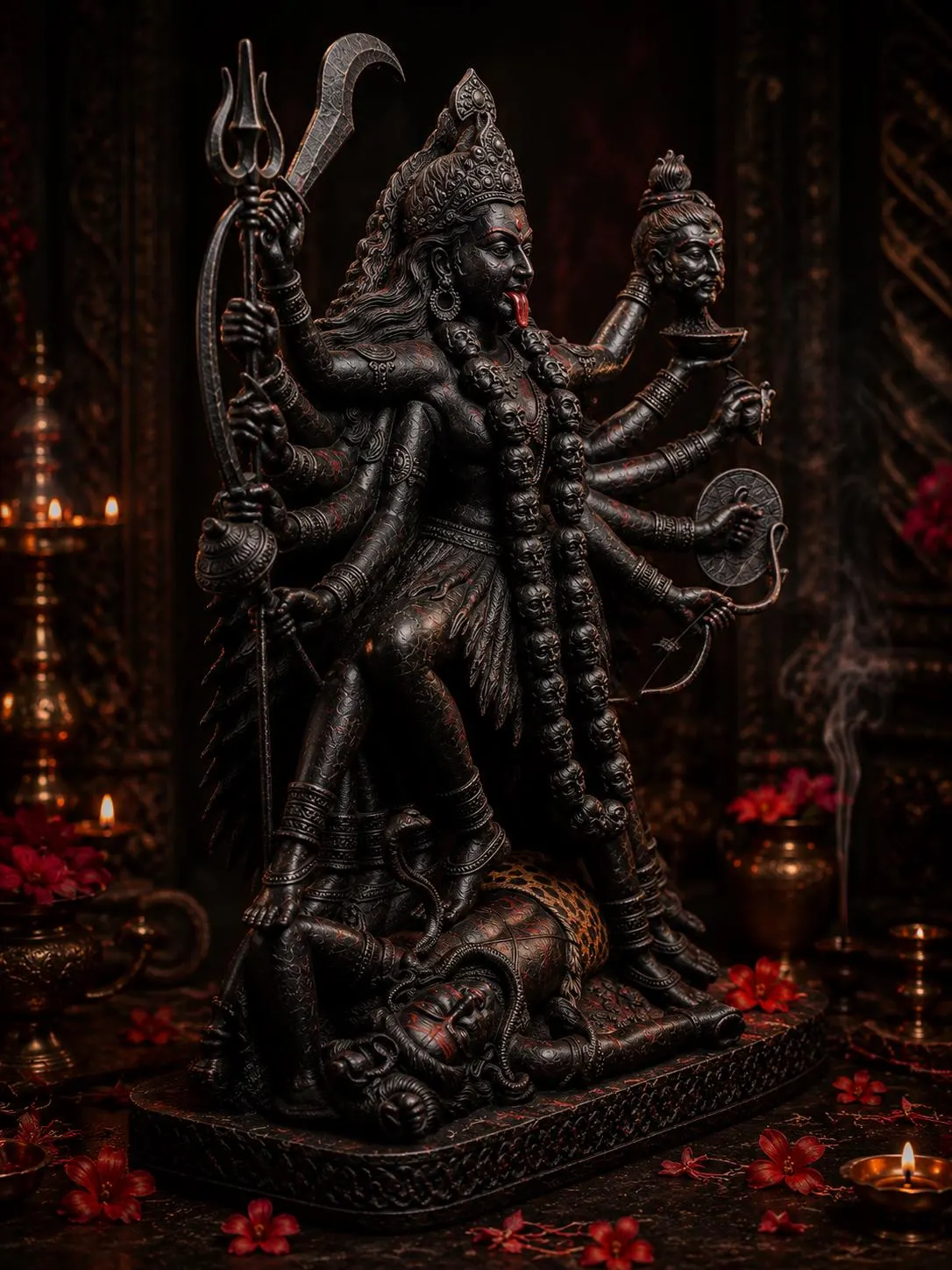 Black Resin Spiritual Decor Statue