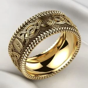 Viking Rune Signet Ring for Wealth & Prosperity- Ancient Norse Abundance Amulet