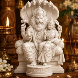 Lakshmi Narasimha Statue – 5 Inch 3D Printed Hindu God Sculpture for Home Decor